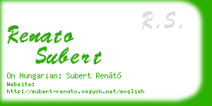 renato subert business card